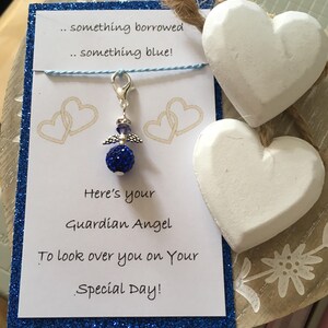 Something Borrowed, Something Blue Angel, Gift for the Bride, pendant charm image 2