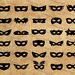 Digital SVG PNG mask, venetian mask, theater mask, carnival mask, costume party clipart, vector, silhouette, instant download