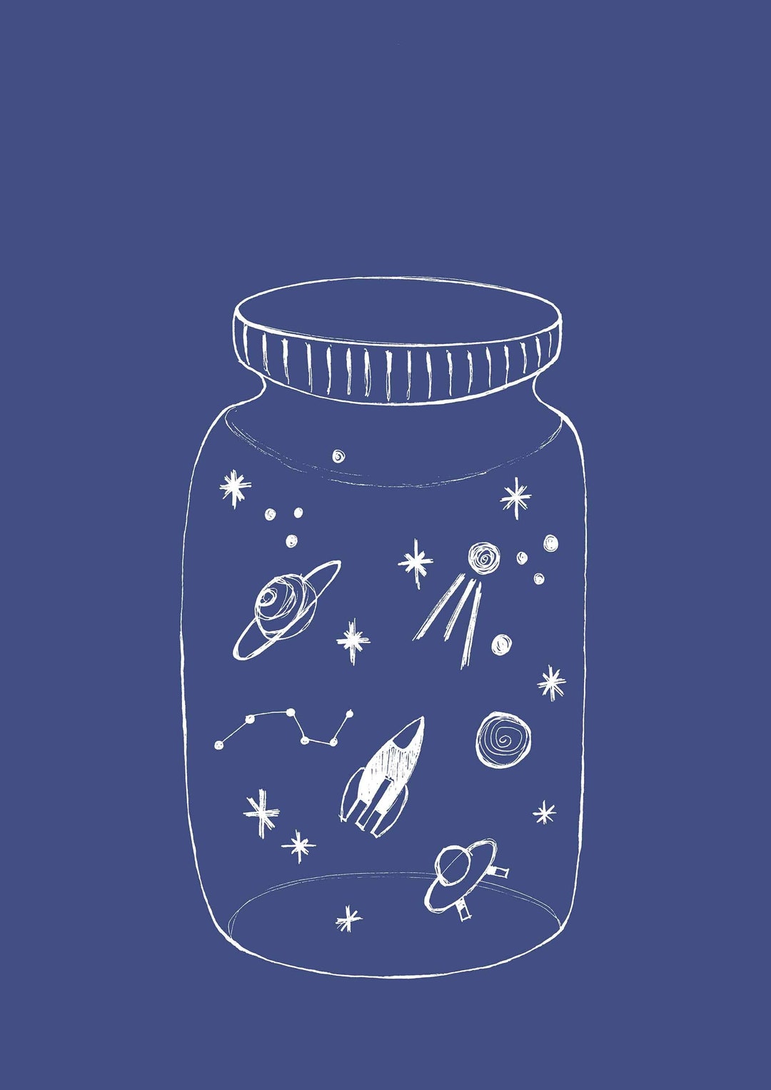 Galaxy Illustration, Kids Illustration, Print 21x30, Space Illustration ...