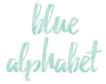Buy 3 for 9 USD - Blue Alphabet Clip art, Stars, Confetti, Digital clipart, Font, Letters numbers cards, invitationsrt, PNG