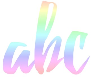 Buy 3 for 9 USD - Rainbow Alphabet Clip art, Ombre Alphabet, Digital clipart, Font, Letters cards, invitationsrt, PNG