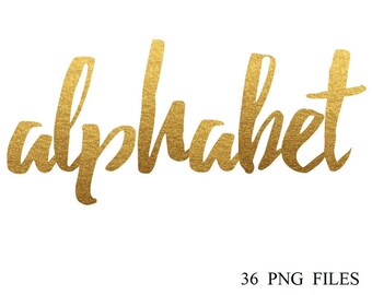 Buy 3 for 9 USD - Gold Glitter Alphabet Clip art, Gold Alphabet, Digital clipart, Numbers, Font, Letters cards, invitationsrt, PNG