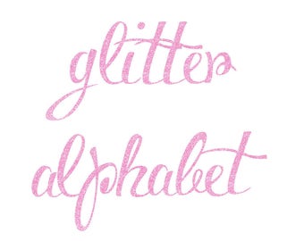 Buy 3 for 9 USD - Pink Glitter Alphabet Clip art, Pink Alphabet, Digital clipart, Numbers, Font, Letters cards, invitationsrt, PNG