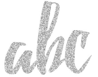 Buy 3 for 9 USD - Silver Alphabet Clip art, Silver Glitter Alphabet, Digital clipart, Numbers, Font, Letters cards, invitationsrt, PNG