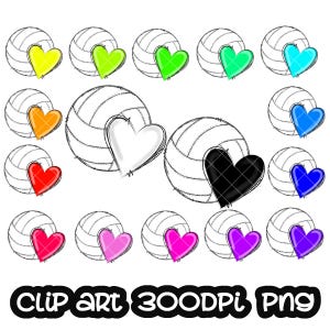 16 Volleyball with Heart Sublimation Design PNG | Sport Clip art | Sport Clipart | School Team Sublimation PNG