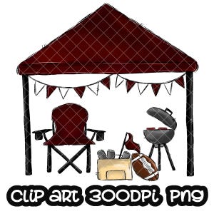 Tenda Marrom Esportes PNG Tailgate Tenda Download Digital Sublimação Esporte Imprimível Desenhado à Mão