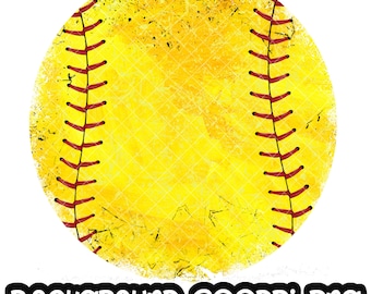 Background Softball  Grunge | Splash Frame | Distressed Print Softball Splatter Background | Sport Background | Ball Frame | Sublimation PNG