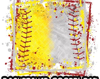 Background Baseball Softball Distressed Grunge | Splash Frame | Splatter Background | Sport Background | Sublimation PNG