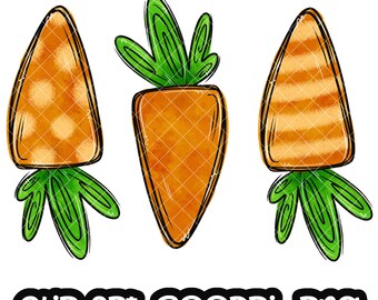 Carrot Easter Sublimation Carrots PNG Hand Drawn Design