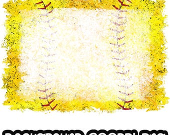 Background Softball Distressed Grunge | Splash Frame | Splatter Background | Sport Background | Ball Frame | Sublimation PNG