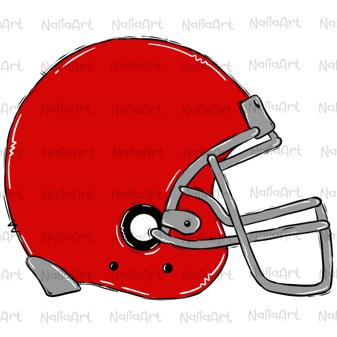 Helmet Football Red Digital Download Sublimation Game Time Sport Design