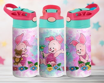 Winnie The Pooh Piglet Cup PNG File DIGITAL DOWNLOAD 12oz Tumbler Design, 12oz Flip Top Cup Wrap