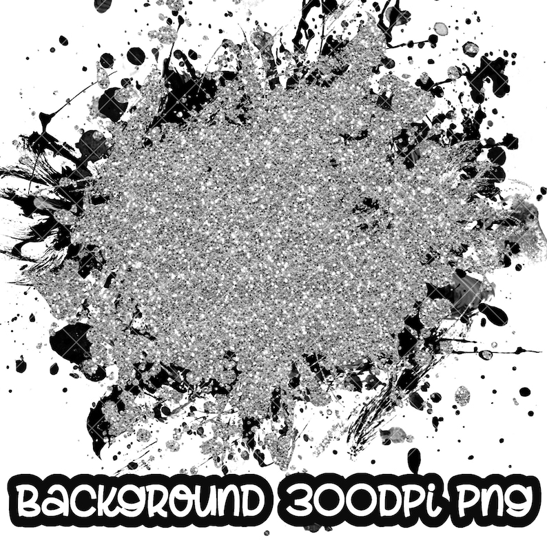 Background Paint Splatter Glitter Silver Black | Splash Frame ...
