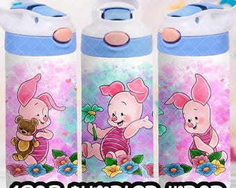 Winnie The Pooh Piglet Cup PNG File DIGITAL DOWNLOAD 12oz Tumbler Design, 12oz Flip Top Cup Wrap