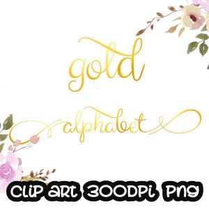 Gold Alphabet Clip art, Gold Foil Alphabet, Digital clipart, Numbers, Font, Letters cards, invitationsrt, PNG