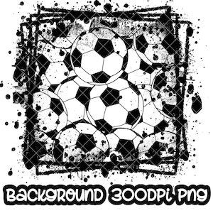 Hintergrund Fußball | Beunruhigter Druck Fußball Splash Rahmen | Splatter Hintergrund | Sport Hintergrund | Sublimation PNG