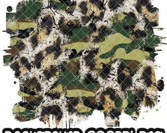Background Leopard Camouflage | Distressed Print Leopard Grunge | Splash Frame | Splatter Background | Border digital | Sublimation PNG