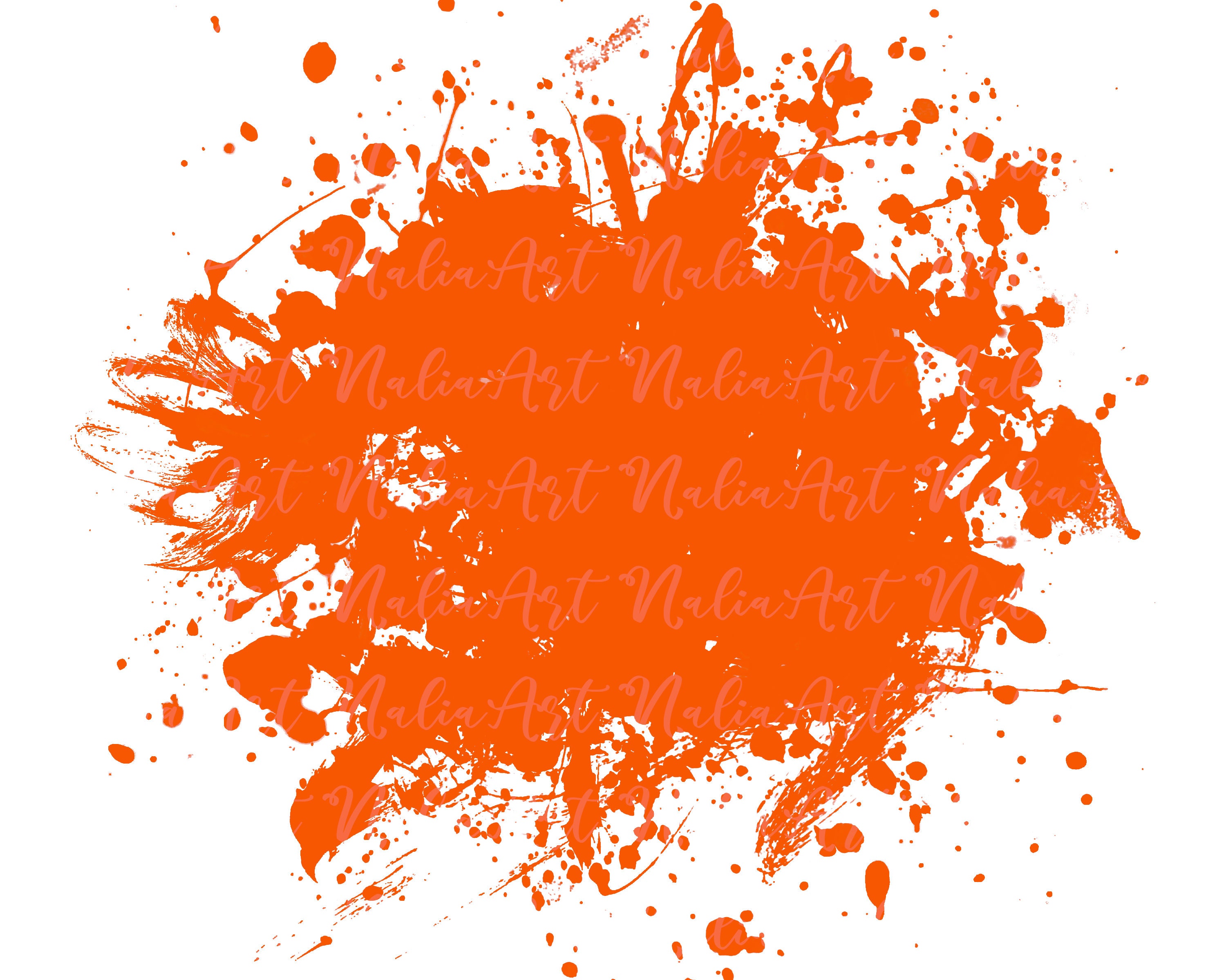 Background Paint Splatter Orange Splash Background Splatter Background  Printable Artwork I Digital File Sublimation PNG 