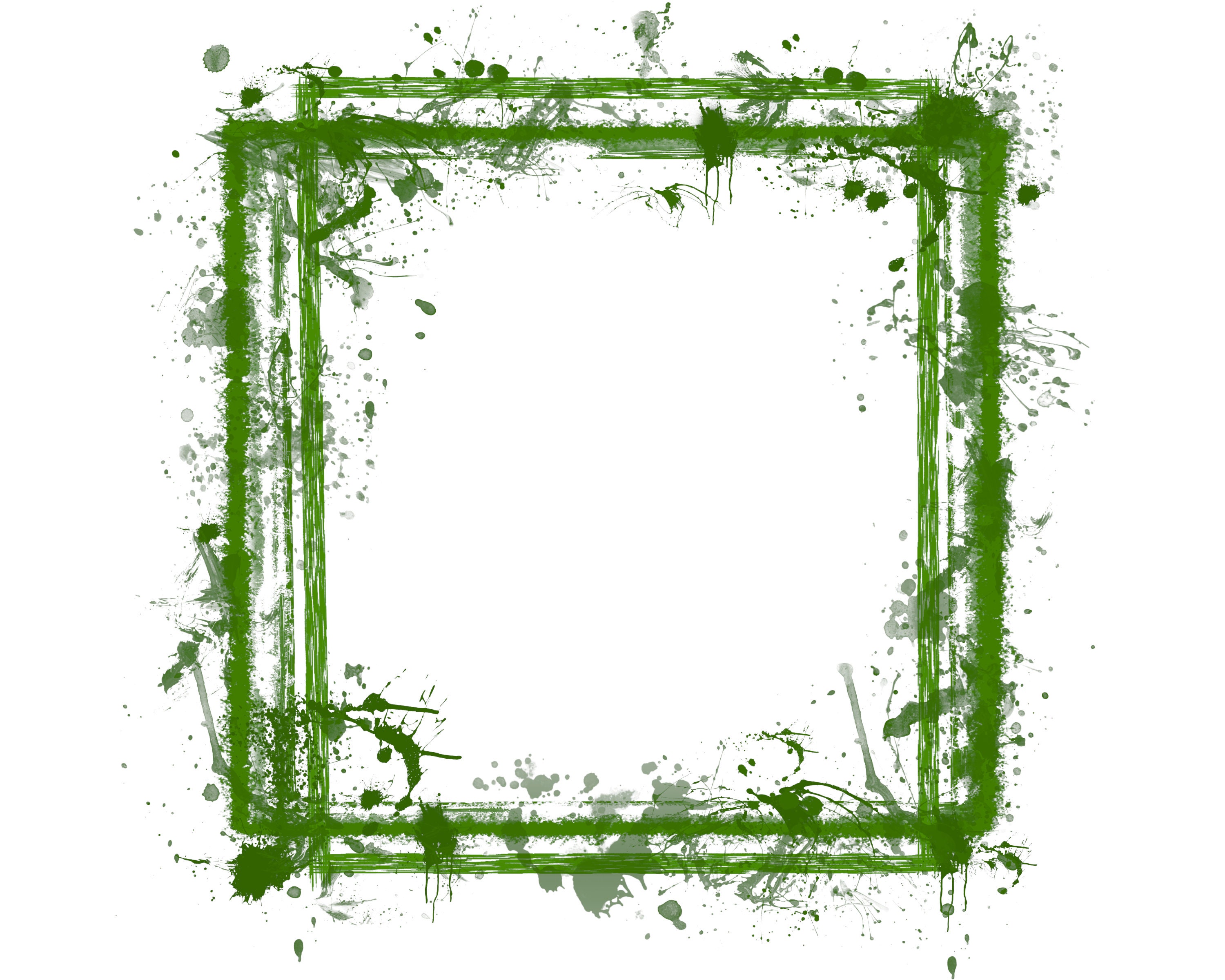 Frame Splatter Green Background Printable Artwork Splash Frame Paint ...