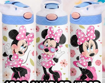 Minnie Mouse Cup PNG File DIGITAL DOWNLOAD 12oz Tumbler Design, 12oz Flip Top Cup Wrap