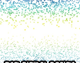 Confetti Border Blue Purple Clip art, Party Digital Design Clipart PNG Digital Download