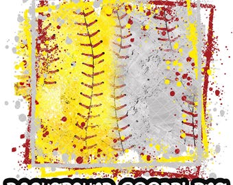 Background Baseball Softball Distressed Grunge | Splash Frame | Splatter Background | Sport Background | Sublimation PNG