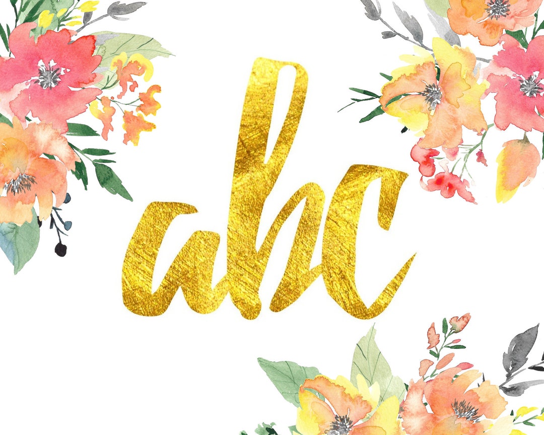 Gold Glitter Alphabet Clip Art, Gold Alphabet, Digital Clipart, Numbers
