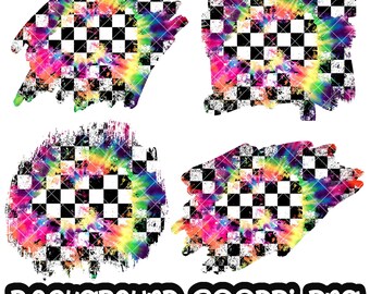 Background Checkered Flag Tie Dye | Distressed Print Checkered Flag Grunge | Splash Frame | Splatter Background | Sublimation PNG