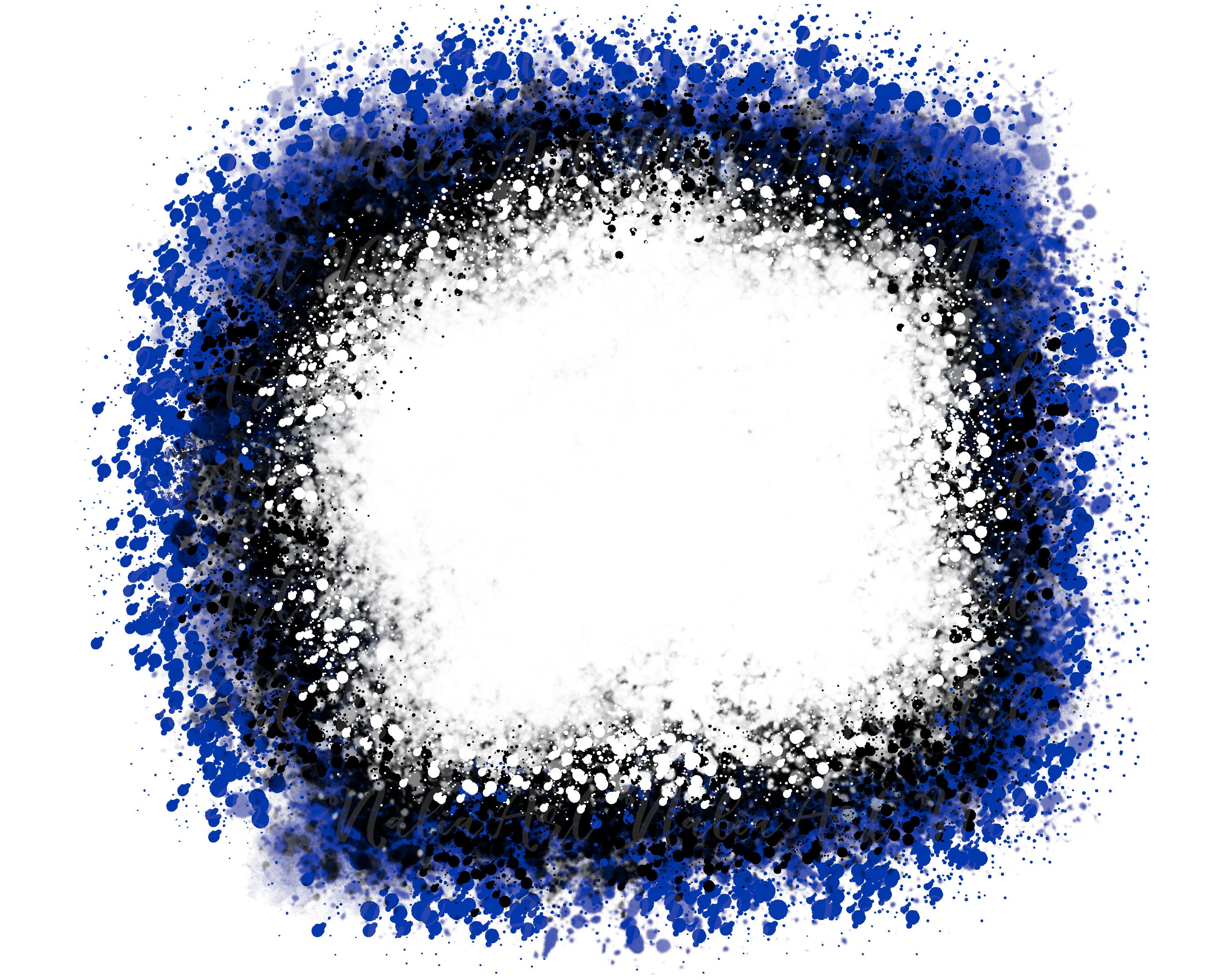Background Paint Splatter Black Blue White Splash Frame Splatter