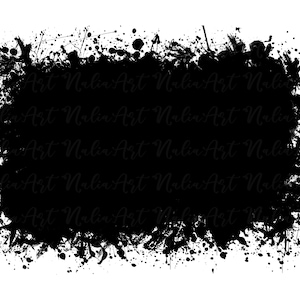 Black Background Png, Distressed Black Frame Png, Black Brush Stroke Png,  Design Elements, Black Paint, Splash, Circle, Digital Download 
