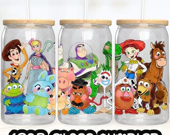 Anime Cartoon Toy Story Woody Cup PNG-Datei DIGITAL DOWNLOAD 16oz Glasbecher Design, 16oz Libby Cup Wrap