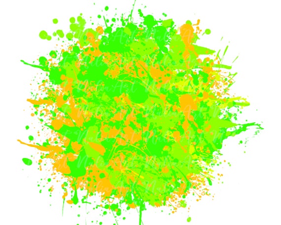 Abstract background with yellow paint splashes Vector Image