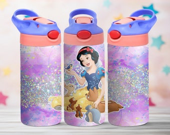 Princess Snow White Cup PNG File DIGITAL DOWNLOAD 12oz Tumbler Design, 12oz Flip Top Cup Wrap