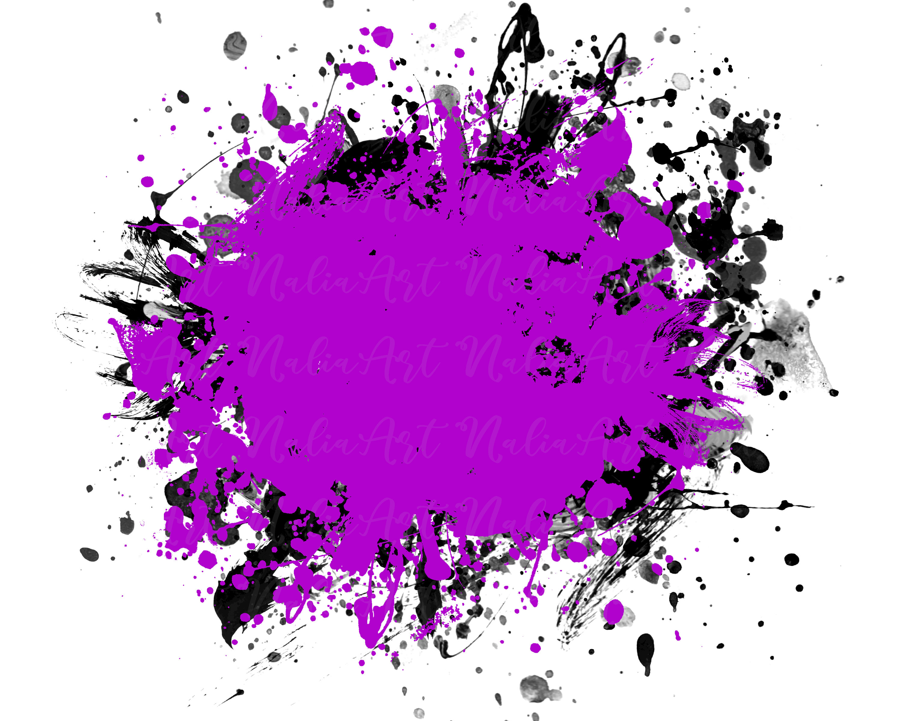 Background Paint Splatter Purple Black Splash Frame - Etsy Israel