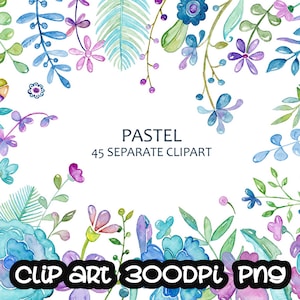Aquarel bloemen pastel, bloemen, blad, boeket, digitale clipart, uitnodigingen, bruiloft gratis commercieel gebruik, png