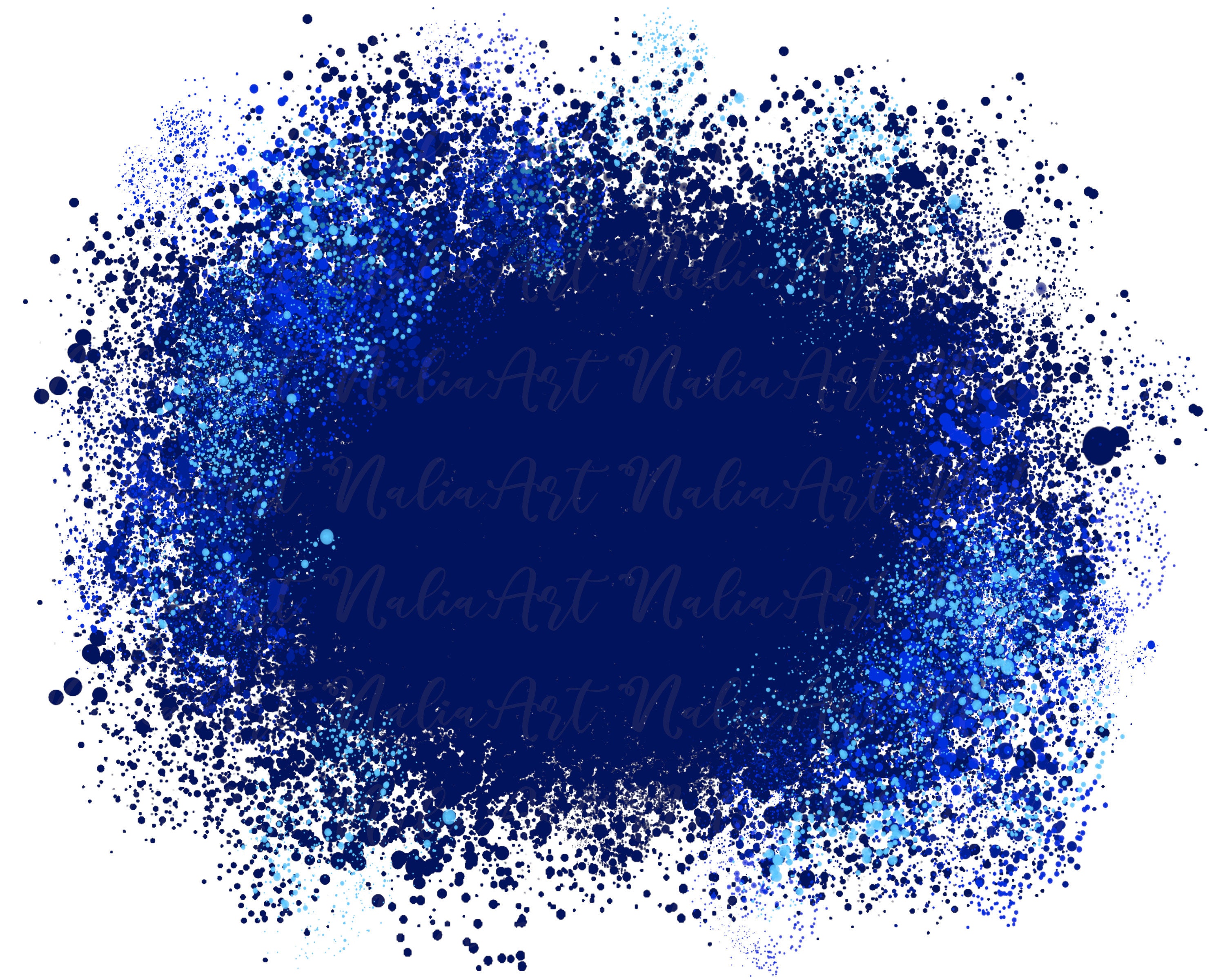 Spray Paint Splatter Blue