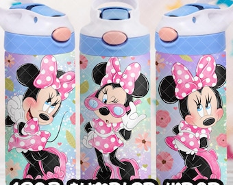 Minnie Mouse Cup PNG File DIGITAL DOWNLOAD 12oz Tumbler Design, 12oz Flip Top Cup Wrap