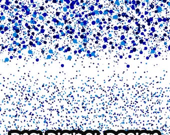 Confetti Blue Border Clip art, Party Digital Design Clipart PNG Digital Download