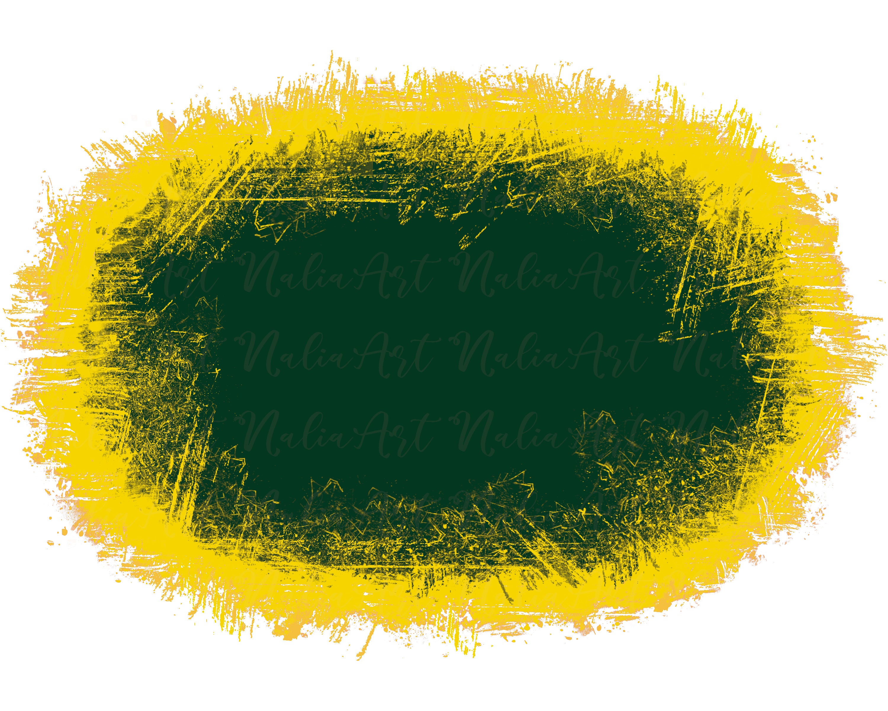 Frame Splatter Green Yellow Background Printable Artwork Splash Frame