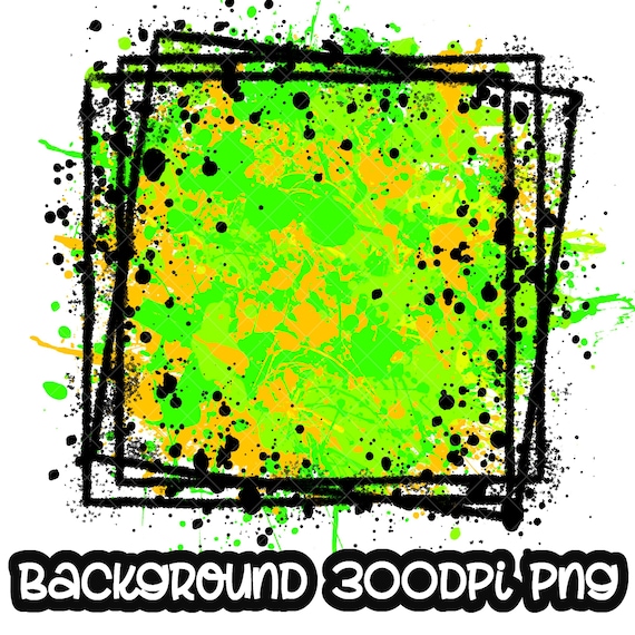 Orange And Green Splash Background