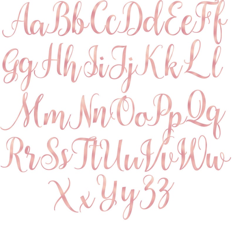 Pink Foil Alphabet PNG Letters cards invitationsrt Buy 3 for 9 USD Font Digital clipart Pink Alphabet Clip art
