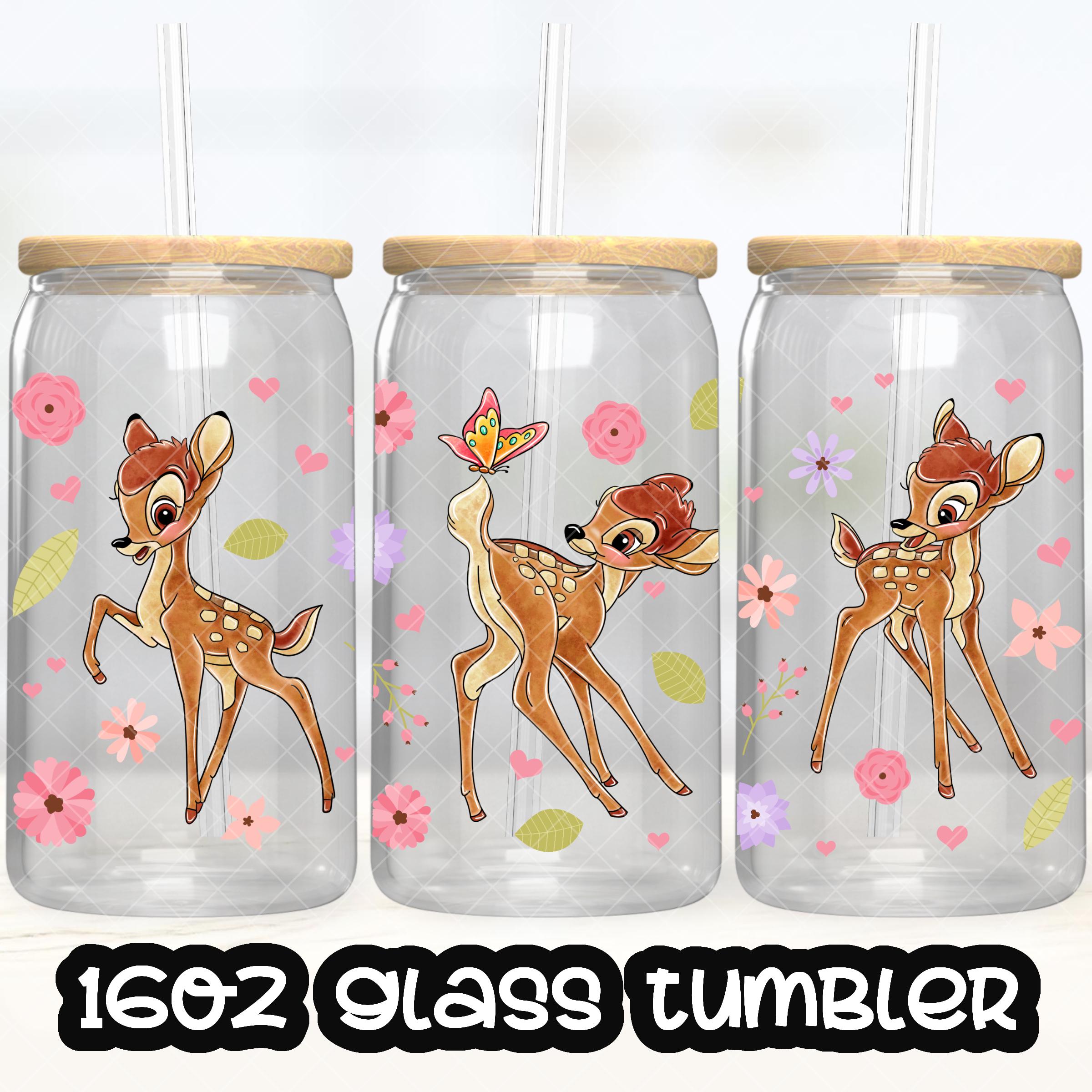 Bambi Cup PNG File DIGITAL DOWNLOAD 16oz Glass Tumbler Design, 16oz ...