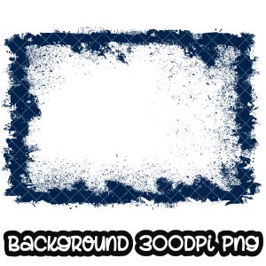 Lijst spettert blauwe achtergrond | Afdrukbaar kunstwerk | Spatlijst | Achtergrond verfspatten | Sublimatie-png