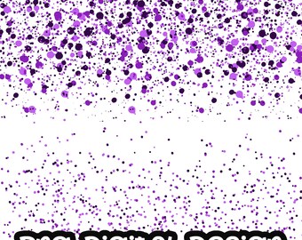 Confetti Purple Border Clip art, Party Digital Design Clipart PNG Digital Download