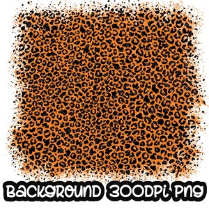 Fundo Leopardo Tinta Respingos Preto Laranja Respingos Moldura Arte Para Imprimir Chita Halloween Arquivo Digital Sublimação PNG