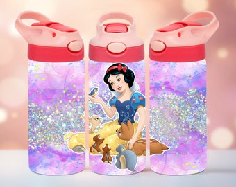 Princess Snow White Cup PNG File DIGITAL DOWNLOAD 12oz Tumbler Design, 12oz Flip Top Cup Wrap