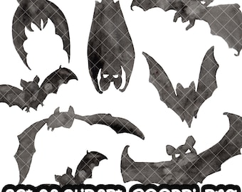 Clipart di pipistrelli di Halloween PNG - Pacchetto di pipistrelli di Halloween, download digitale spettrale