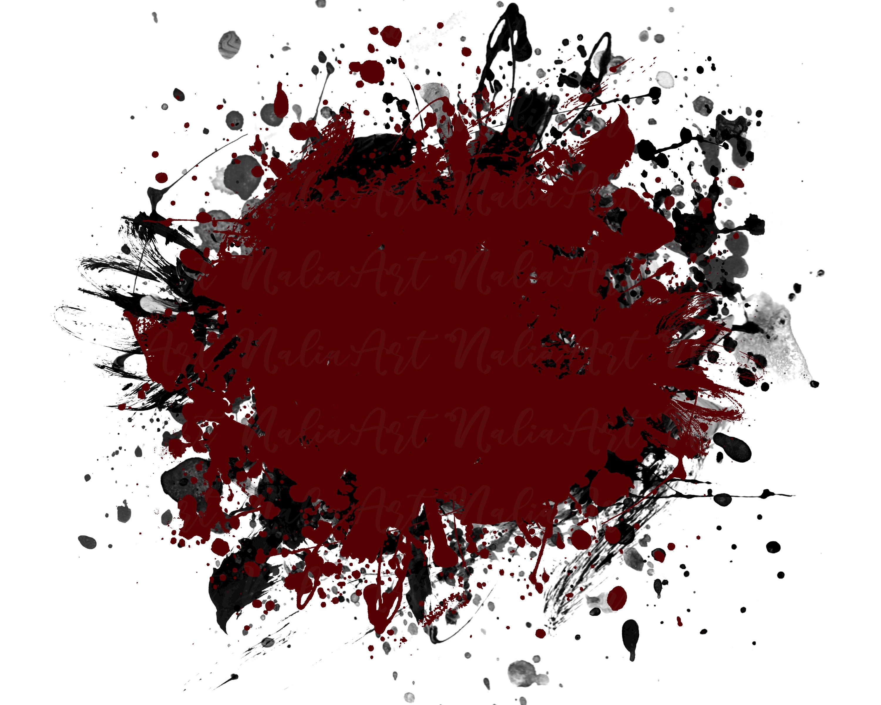 Background Paint Splatter Burgundy Black Splash Frame - Etsy