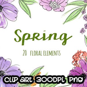 Acuarela pintada a mano, clip art de flores, floral, hoja, corona, ramo, clipart digital, boda, uso comercial gratuito PNG