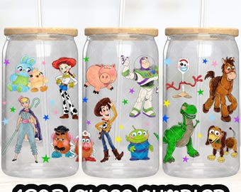 Anime Cartoon Toy Story Woody Cup PNG-Datei DIGITAL DOWNLOAD 16oz Glasbecher Design, 16oz Libby Cup Wrap